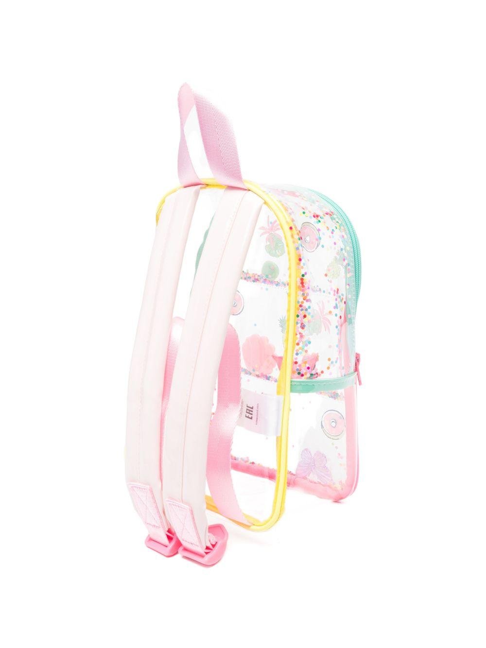 Zaino per bambina Billieblush rosa con stampa grafica - Rubino Kids