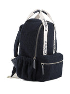 Zaino per bambina Chloé Kids blu con spalline con logo ricamato - Rubino Kids