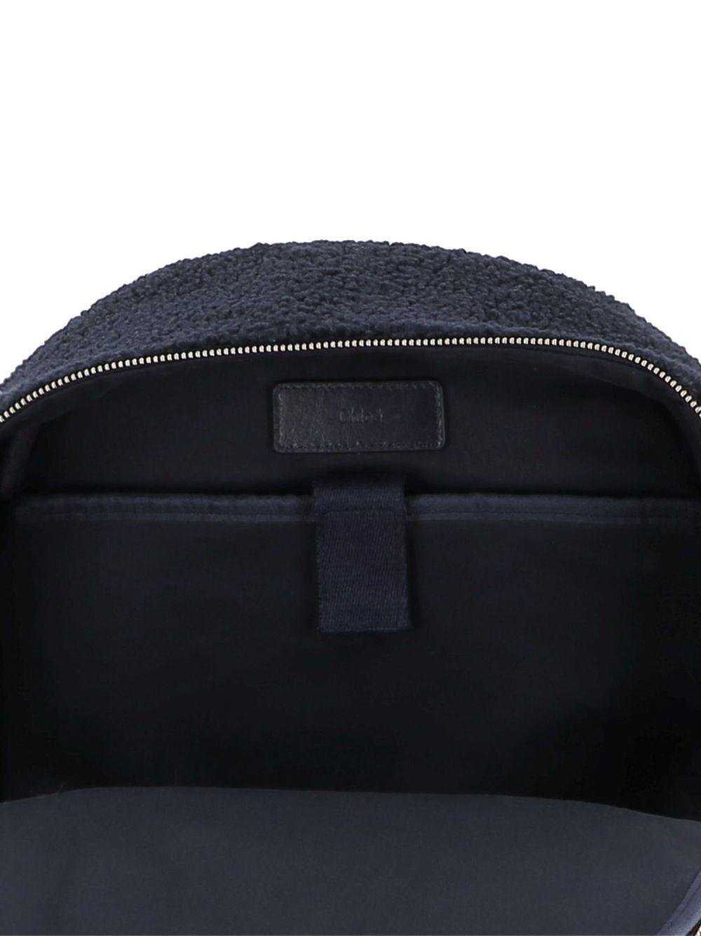 Zaino per bambina Chloé Kids blu con spalline con logo ricamato - Rubino Kids