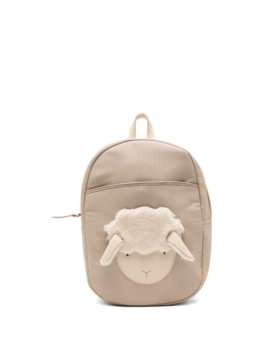 Zaino per bambina Donsje beige con applicazione muso di pecora - Rubino Kids