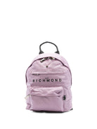 Zaino per bambina John Richmond Junior rosa con stampa del logo - Rubino Kids