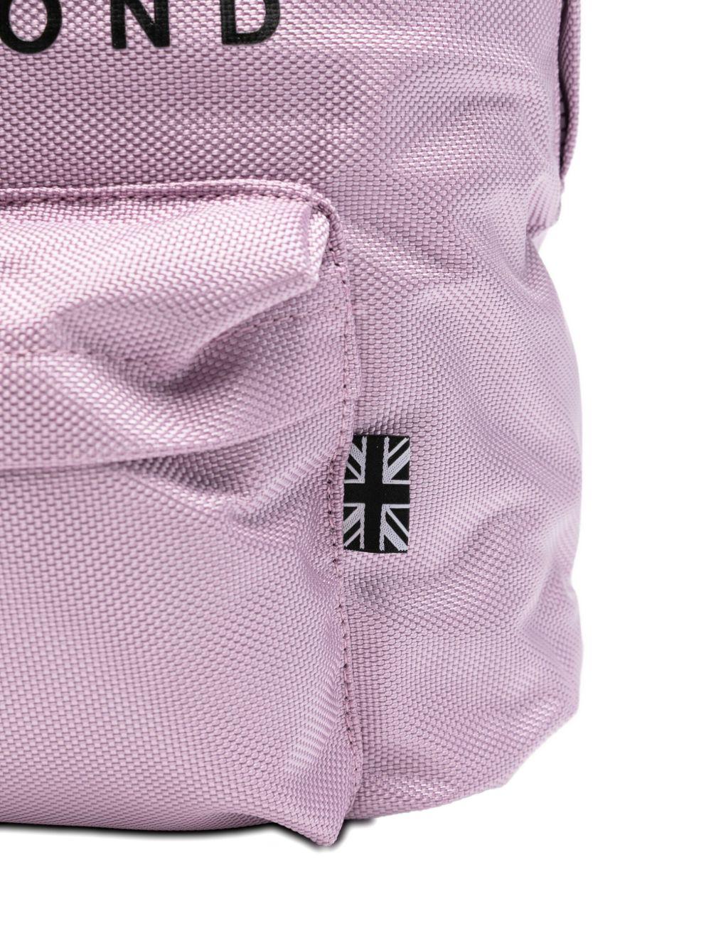 Zaino per bambina John Richmond Junior rosa con stampa del logo - Rubino Kids