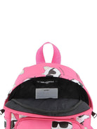 Zaino per bambina Karl Lagerfeld Kids fucsia con stampa Choupette - Rubino Kids
