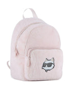 Zaino per bambina Karl Lagerfeld Kids rosa Choupette in pelliccia sintetica - Rubino Kids