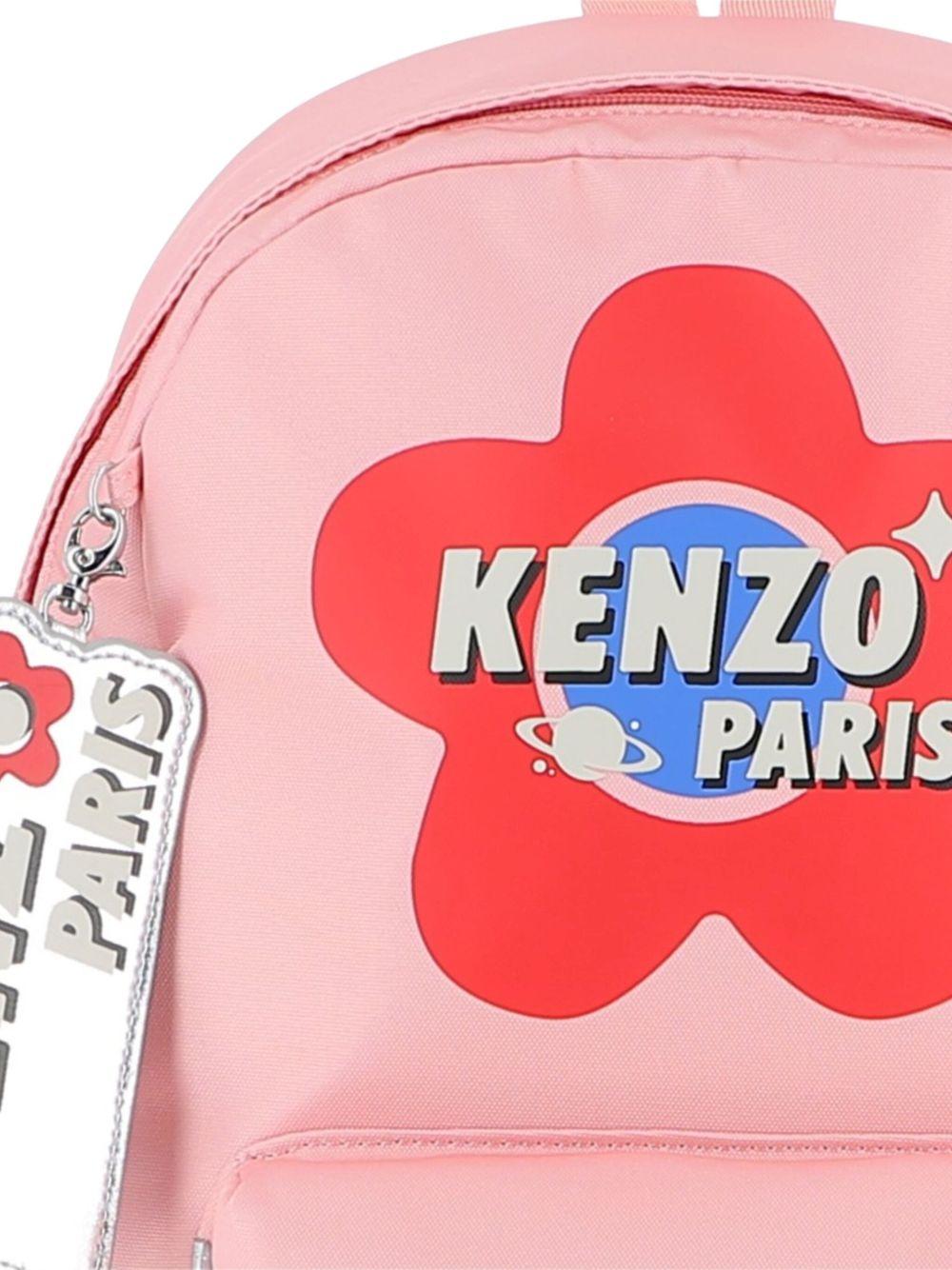Zaino per bambina Kenzo Kids rosa con motivo a fiori - Rubino Kids