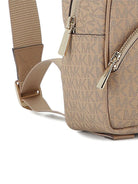 Zaino per bambina Michael Kors Kids beige con motivo con monogramma all - over - Rubino Kids