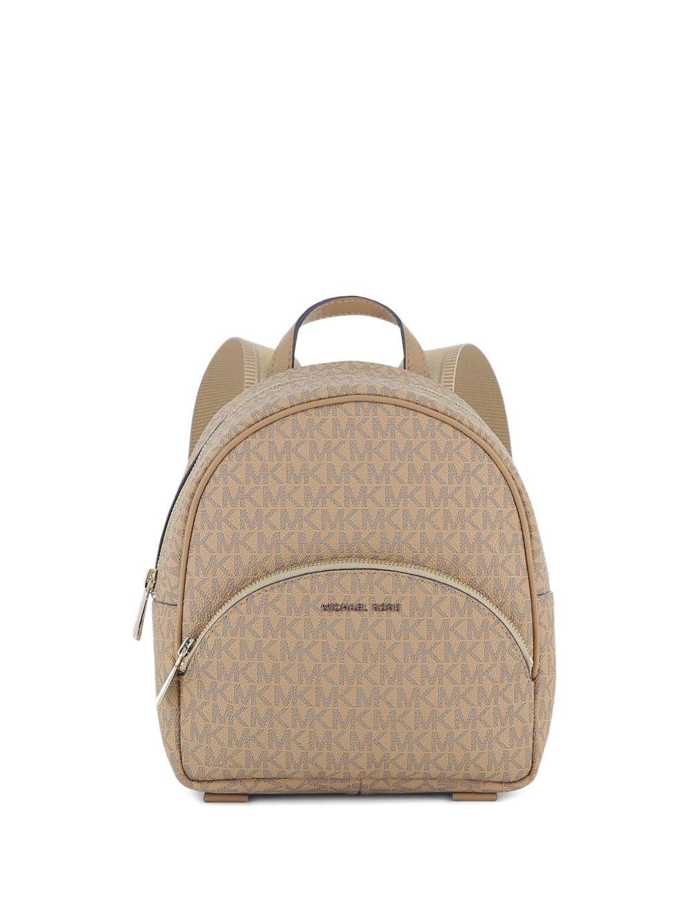 Zaino per bambina Michael Kors Kids beige con motivo con monogramma all - over - Rubino Kids