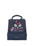 Zaino per bambina Monnalisa x Disney blu con stampa Mickey Mouse - Rubino Kids