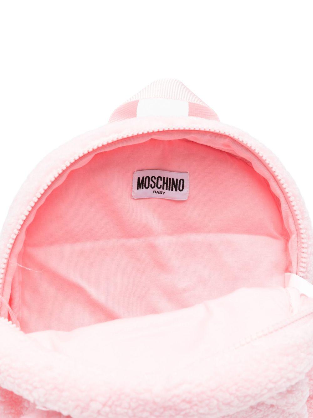 Zaino per bambina Moschino Kids rosa con motivo Teddy Bear - Rubino Kids
