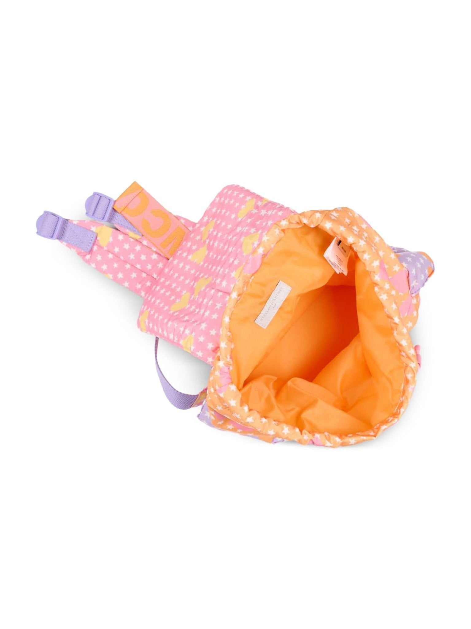 Zaino per bambina Stella McCartney Kids rosa con stampa a stelle all - over - Rubino Kids