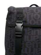 Zaino per bambini Emporio Armani Kids blu con stampa logo all - over - Rubino Kids