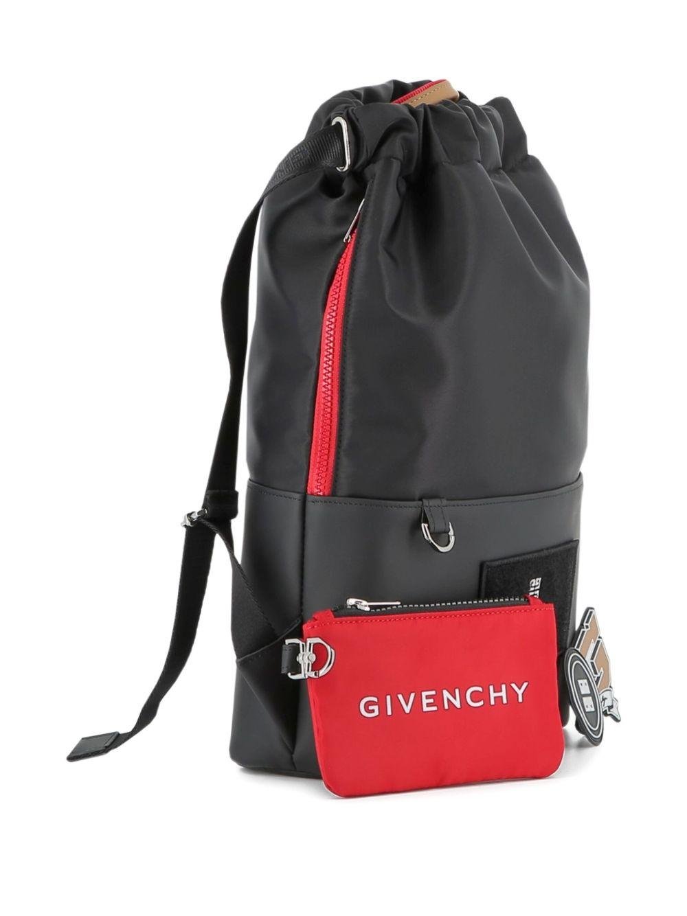Zaino per bambini Givenchy Kids nero con applicazione con logo - Rubino Kids