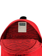 Zaino per bambini Kenzo Kids rosso con ricamo Tiger - Rubino Kids