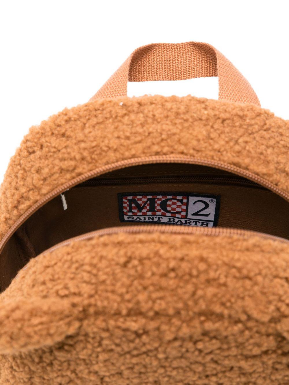 Zaino per bambini MC2 Saint Barth Kids marrone con design Teddy Bear - Rubino Kids