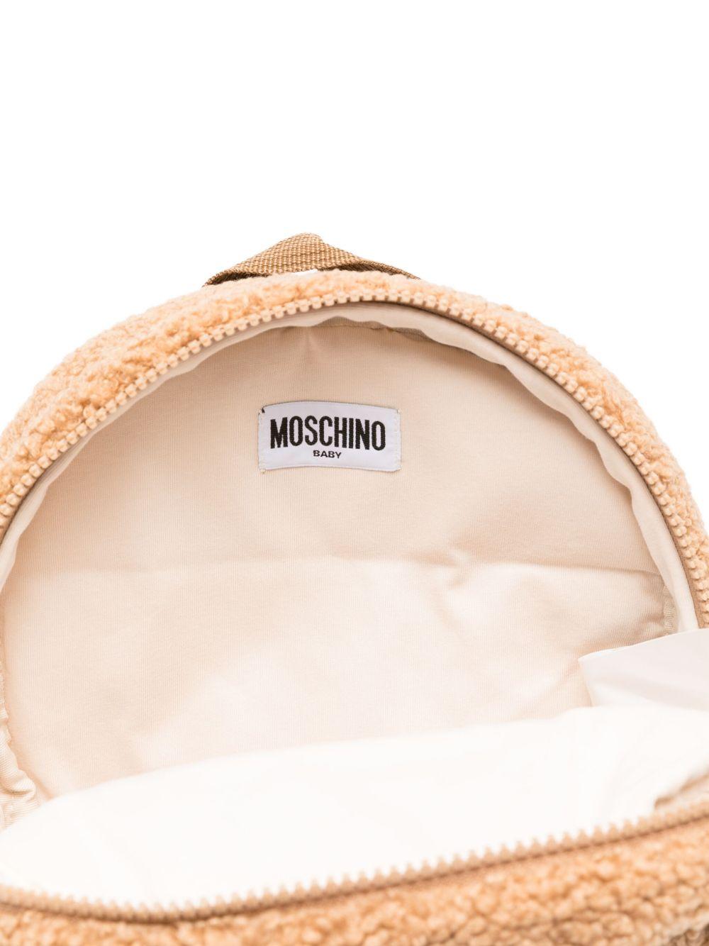 Zaino per bambini Moschino Kids marrone con motivo Teddy Bear - Rubino Kids