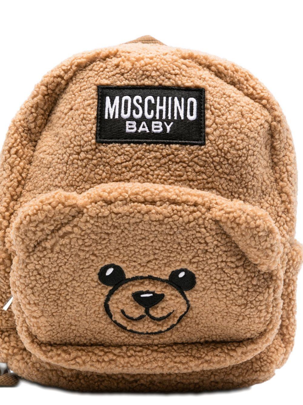 Zaino per bambini Moschino Kids marrone con motivo Teddy Bear - Rubino Kids