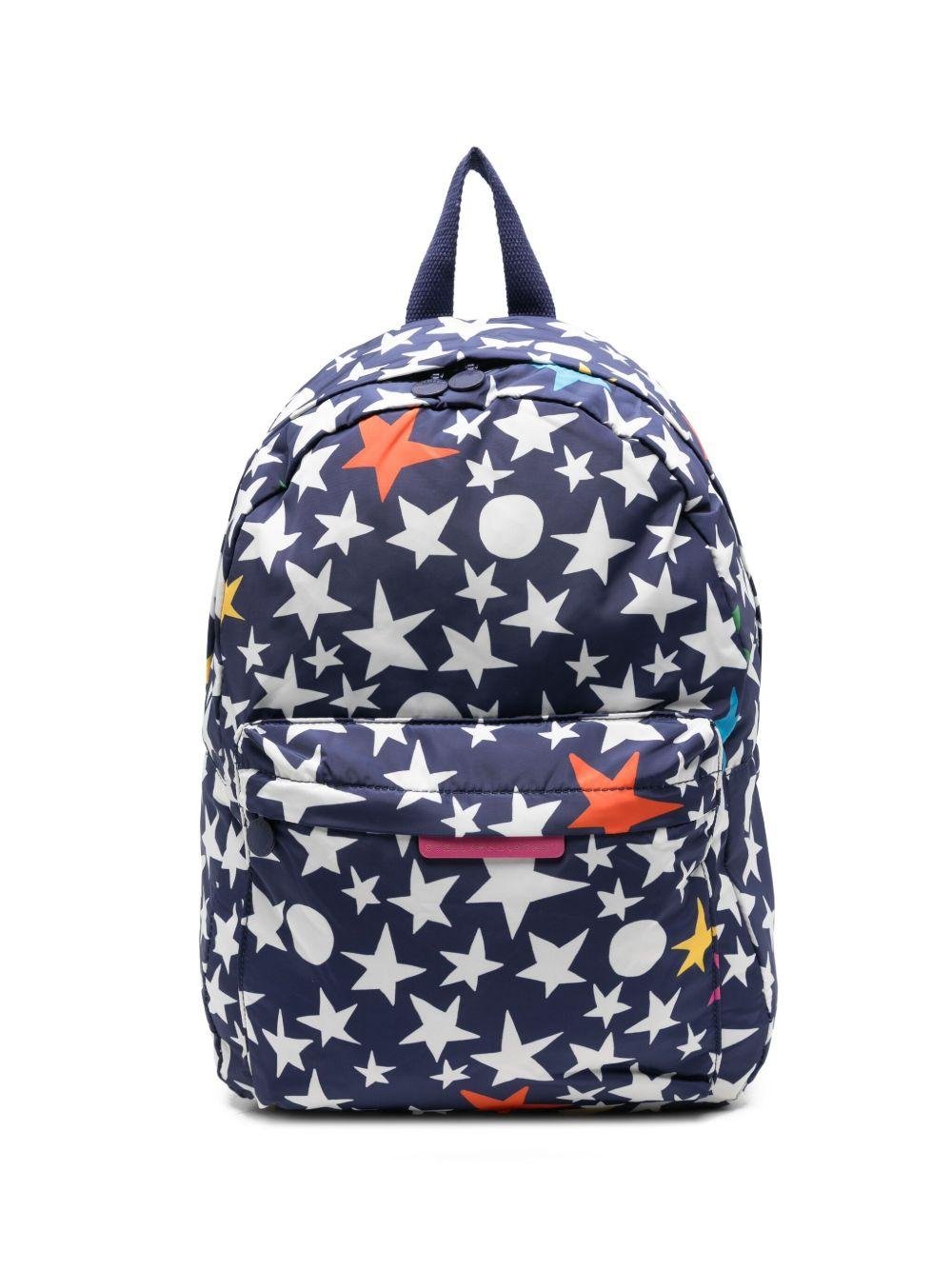 Zaino per bambini Stella McCartney Kids blu con stampa a stelle - Rubino Kids