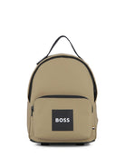 Zaino per bambino Boss Kids beige con toppa con logo quadrato - Rubino Kids