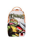 Zaino per bambino Sprayground Kid bianco con stampa Tartaruga Ninja Michelangelo - Rubino Kids