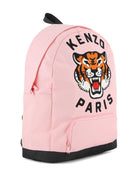 Zaino Tiger Head per bambini Kenzo Kids rosa con stampa tigre sul davanti - Rubino Kids