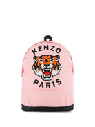 Zaino Tiger Head per bambini Kenzo Kids rosa con stampa tigre sul davanti - Rubino Kids