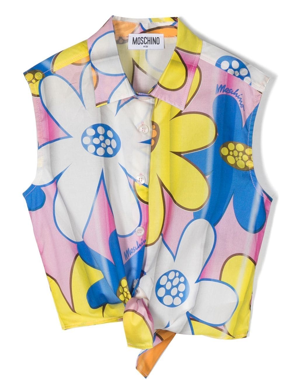 Blusa smanicata con stampa floreale - Rubino Kids