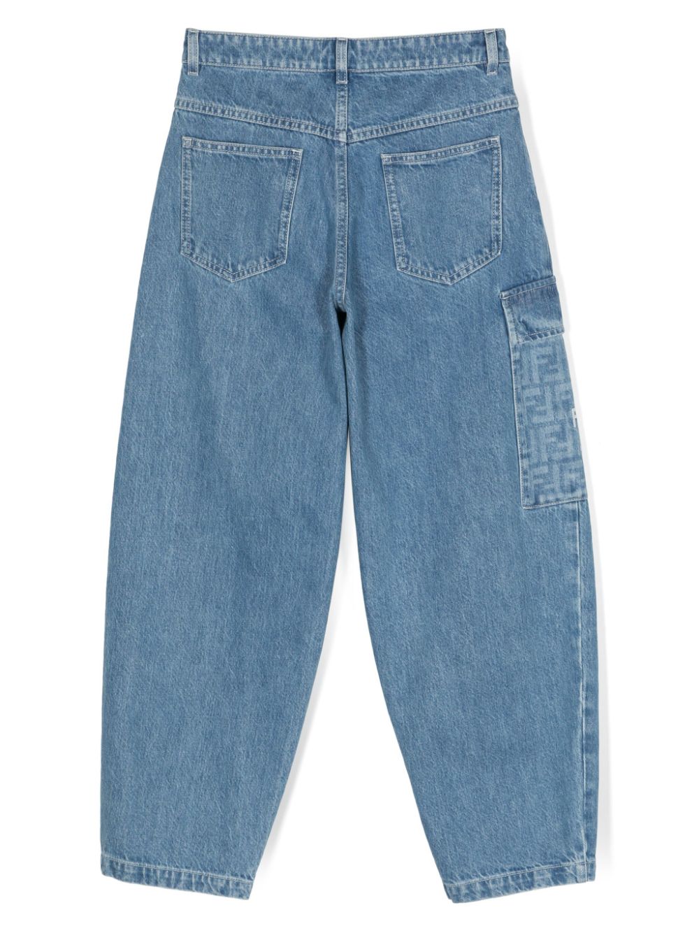 Jeans con ricamo sul taschone - Rubino Kids