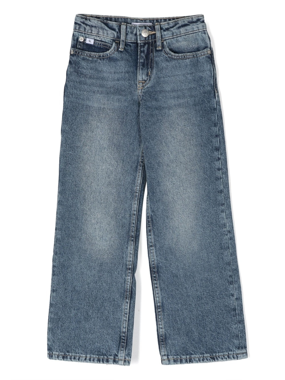 Jeans dritti con effetto schiarito - Rubino Kids