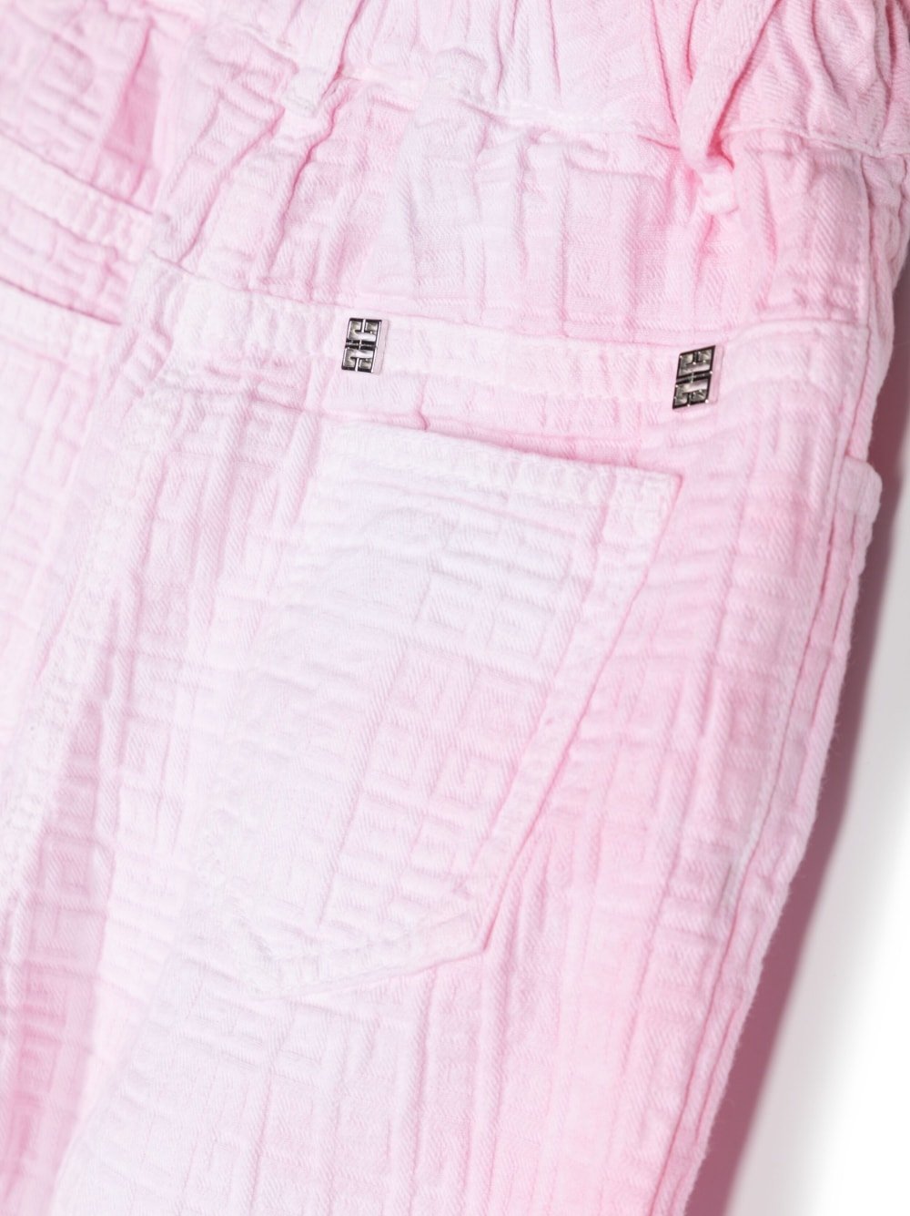 Pantalone effetto lavato con 4G in rilievo - Rubino Kids