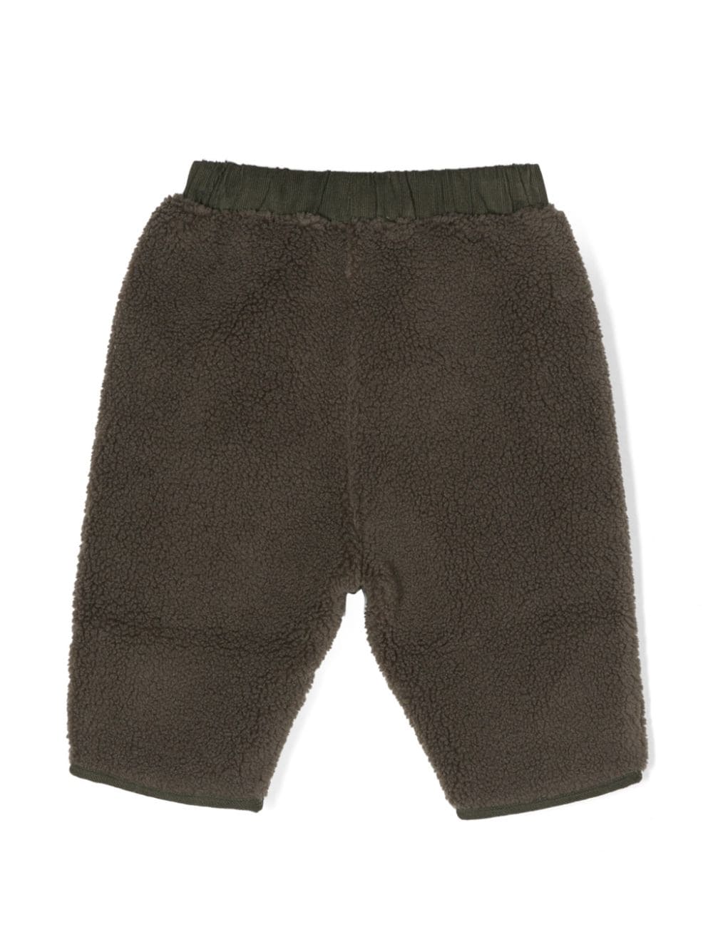 Pantaloni in tessuto felpato con etichetta logo - Rubino Kids