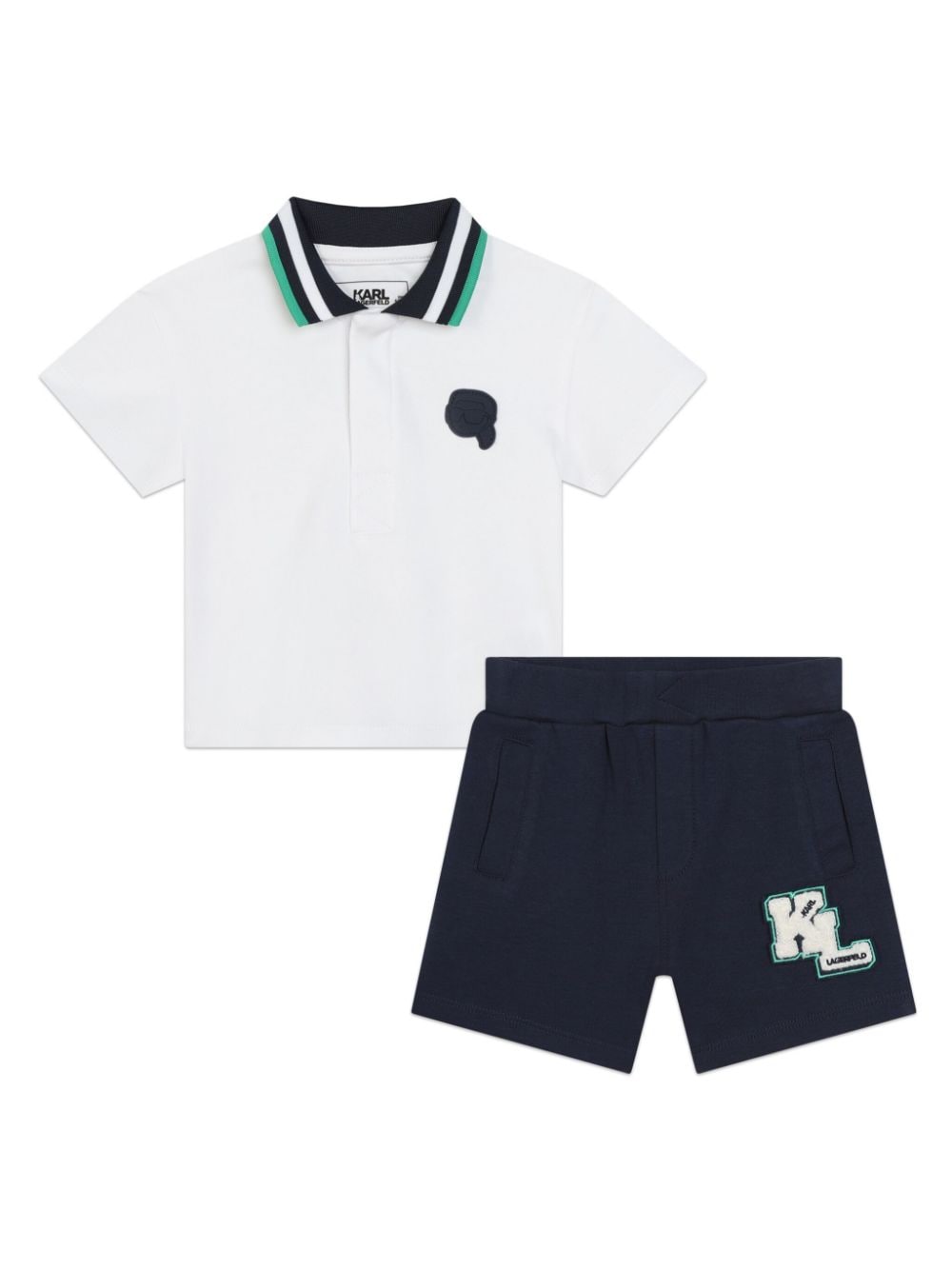 Set shorts con stampa Ikonik Karl - Rubino Kids