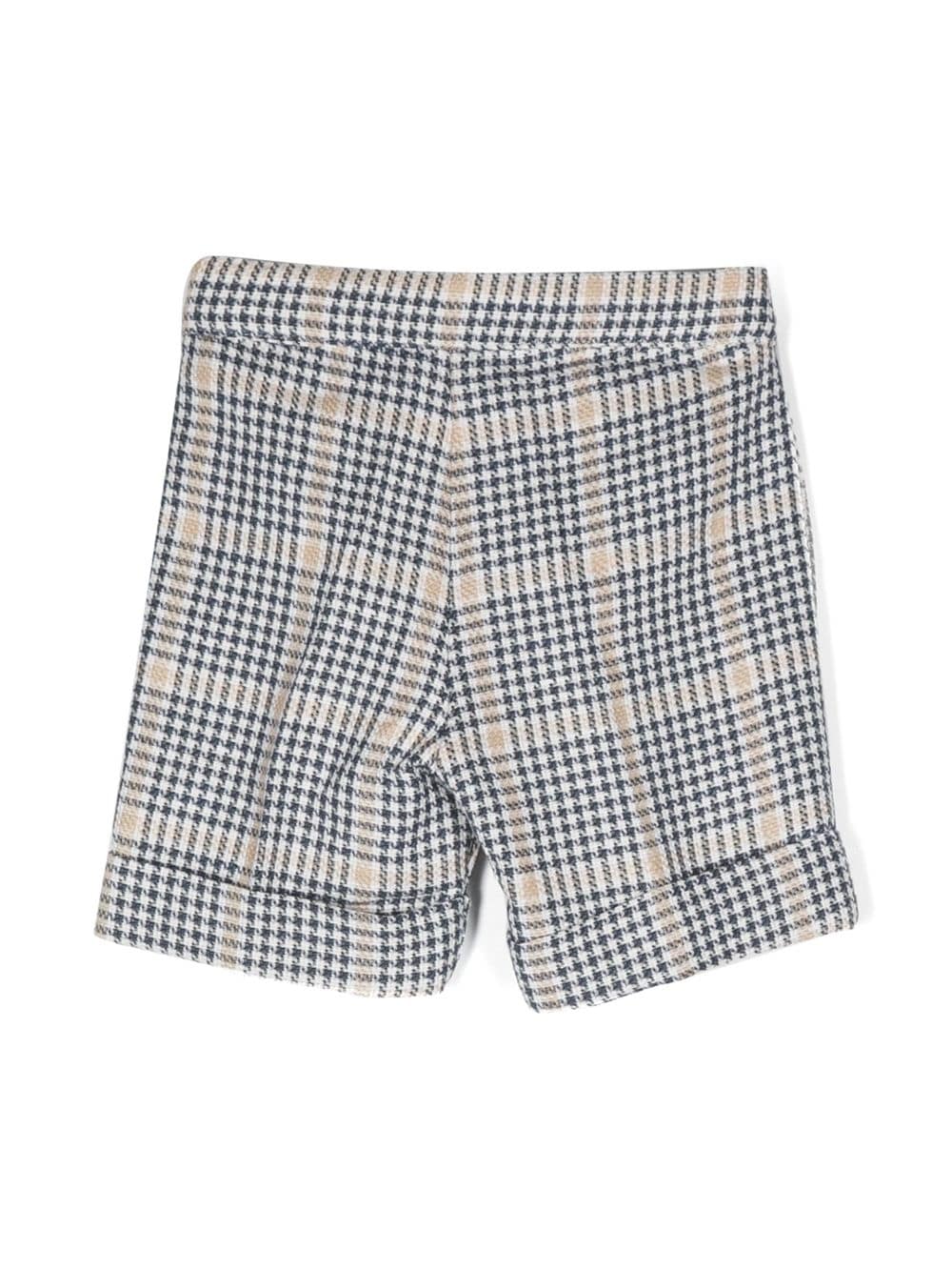 Shorts a quadri con pieghe - Rubino Kids