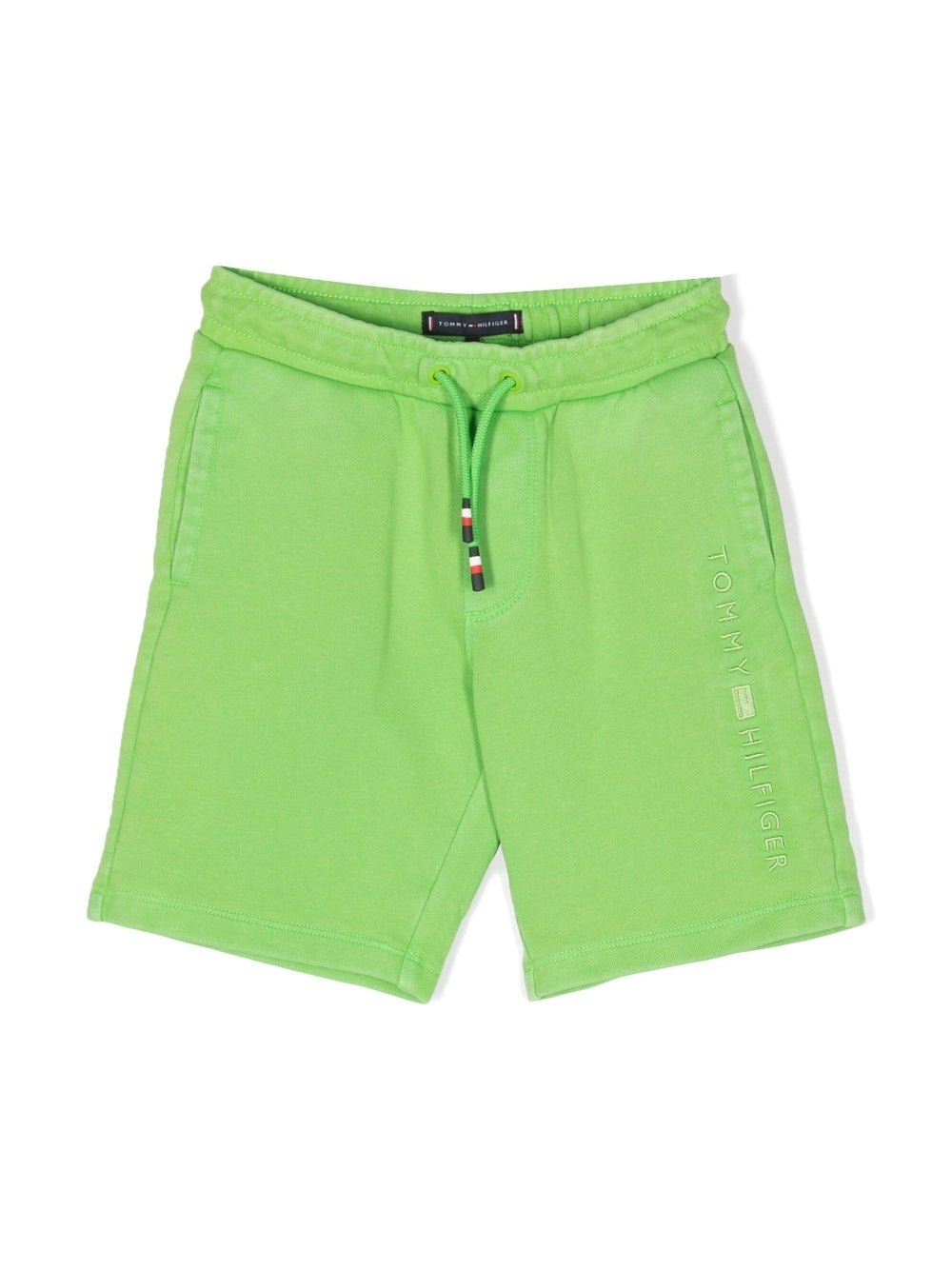 shorts in cotone con logo ricamato - Rubino Kids