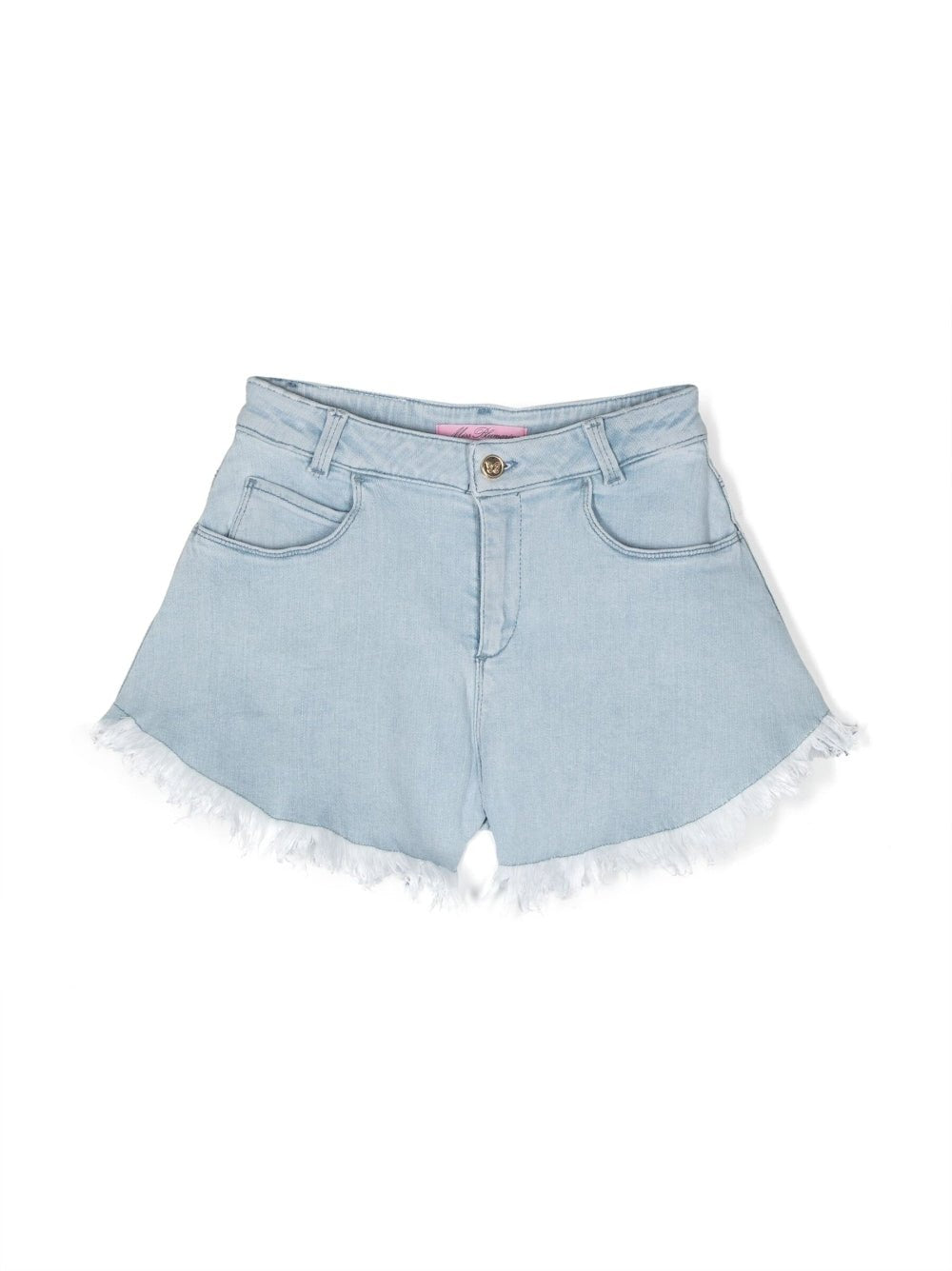 Shorts in denim sbiancato con dettaglio farfalle - Rubino Kids
