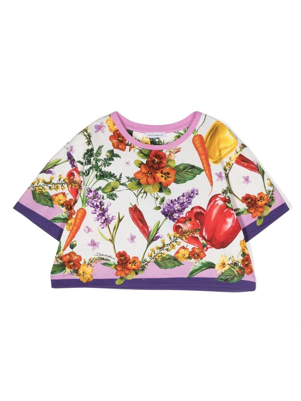 T-shirt a fiori - Rubino Kids