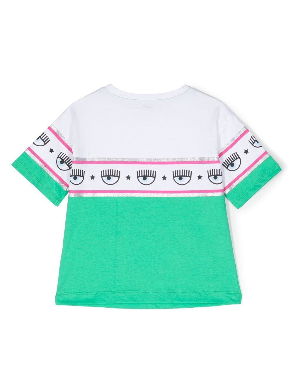 T-shirt con stampa bianca e verde - Rubino Kids