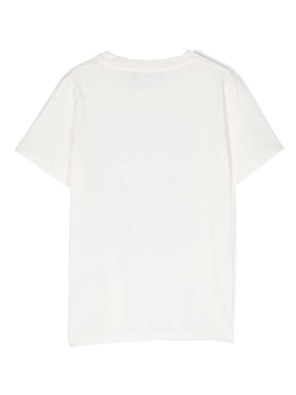 T-shirt in cotone con stampa logo - Rubino Kids