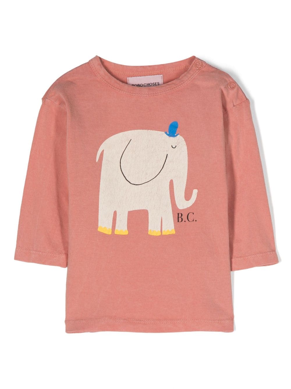 T-shirt in cotone organico The Elephant - Rubino Kids